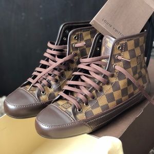 LV BRAND NEW Damier Brown Sneaker Boot Shoes -SZ 6